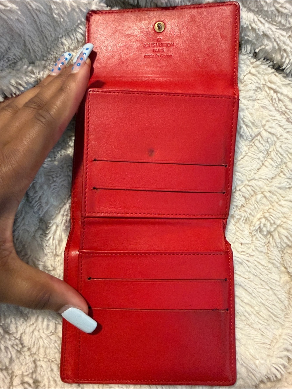Louis Vuitton Monogram Vernis Elise Wallet-Red - Picture 6 of 7